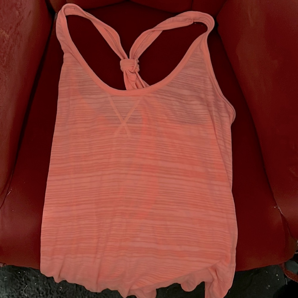 Coral pink old navy knot twist tank top